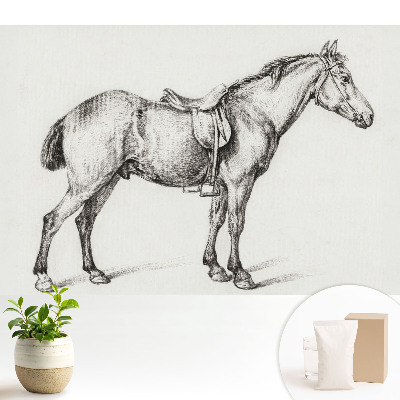 Fototapeta do salonu Realistyczny koń z siodłem