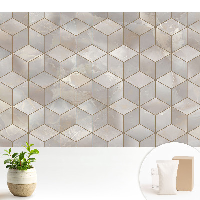 Fototapeta z nadrukiem na flizelinie Nowoczesna mozaika geometryczna odcienie szarości