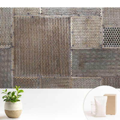 Fototapeta na wymiar do sypialni Geometryczne perforacje metalu