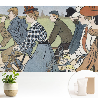 Nowoczesna fototapeta na wymiar Rowerowa secesyjna scena