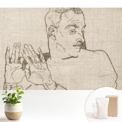 Tapeta fotograficzna flizelinowa Szkic minimalistyczny postać i gest