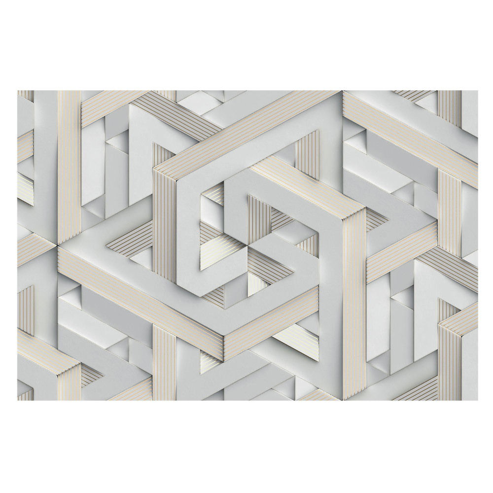 Nowoczesna fototapeta na wymiar Trójwymiarowe geometryczne kształty