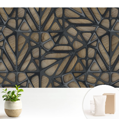 Fototapeta flizelinowa do salonu Ażurowa dekoracja drewniana nowoczesny design