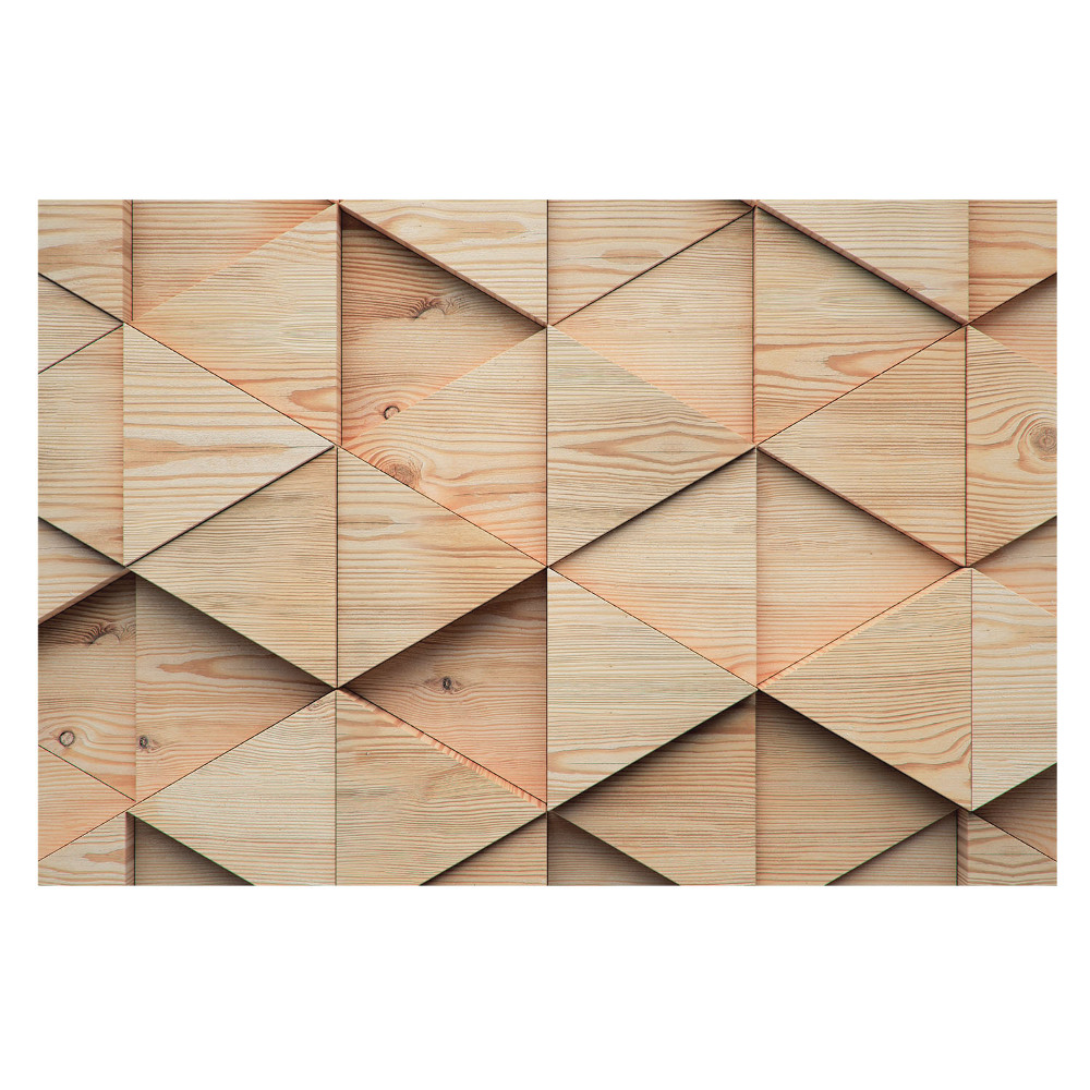 Fototapeta na wymiar do sypialni Drewniane geometryczne panele nowoczesny styl