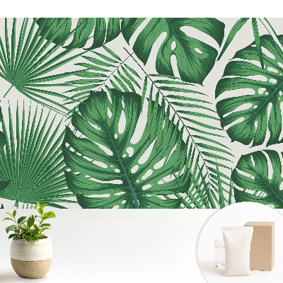 Fototapeta na wymiar do sypialni Zielone liście tropikalne harmonia natury