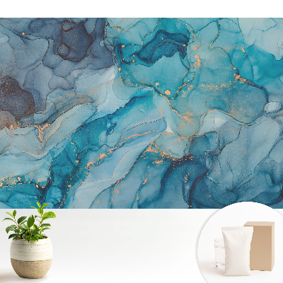 Fototapeta z nadrukiem na flizelinie Abstrakcyjne zawirowania odcieni niebieskiego