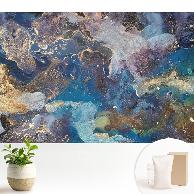 Fototapeta do salonu Kosmiczna abstrakcja w odcieniach niebieskiego i fioletu