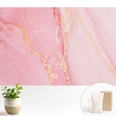 Fototapeta z nadrukiem na flizelinie Subtelne różowe plamy z żółtymi akcentami
