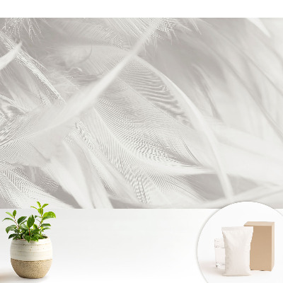 Tapeta fotograficzna flizelinowa Puszyste białe pióra