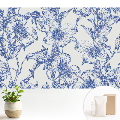 Fototapeta flizelinowa do salonu Elegancki klasyczny wzór kwiatowy