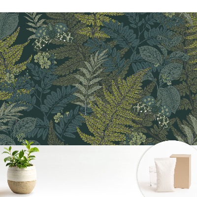 Fototapeta na wymiar do sypialni Liście i motyle w klasycznym stylu