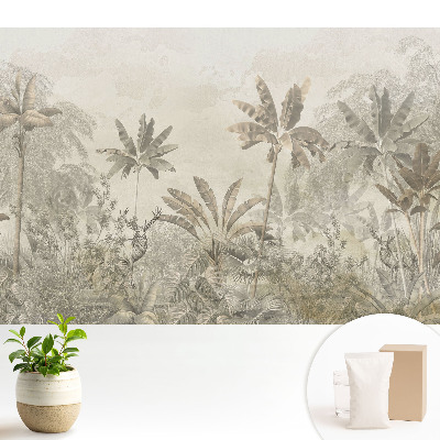 Fototapeta flizelinowa do salonu Egzotyczne palmy w ciepłych odcieniach