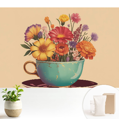 Tapeta fotograficzna flizelinowa Kwiaty w filiżance