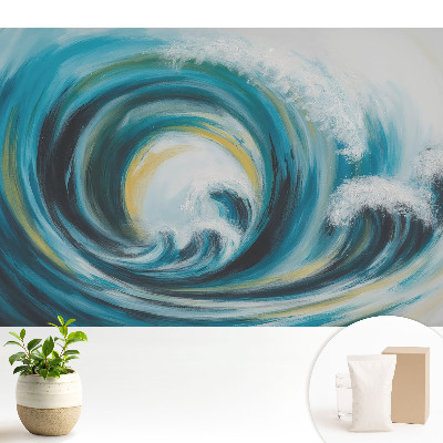 Fototapeta z nadrukiem na flizelinie Dynamiczna abstrakcja fal