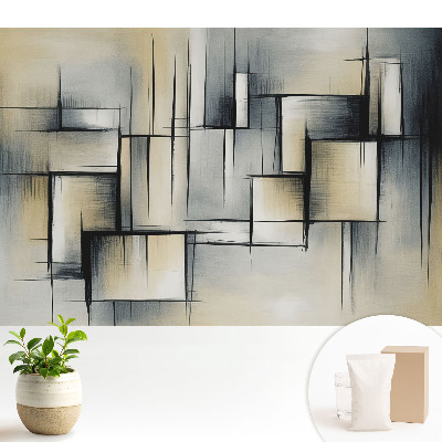 Fototapeta z nadrukiem na flizelinie Nowoczesna geometria w odcieniach szarości