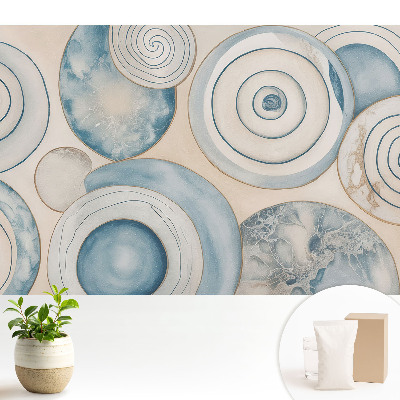 Fototapeta do salonu Niebieskie spirale nowoczesna abstrakcja