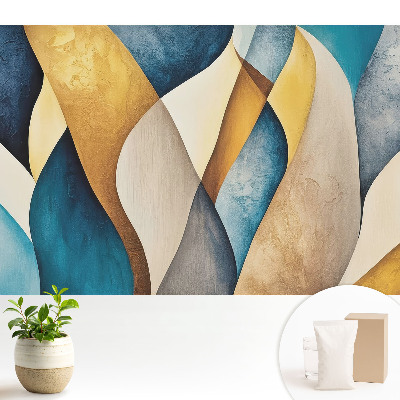 Fototapeta na wymiar do sypialni Kolorowe fale harmonia nowoczesności