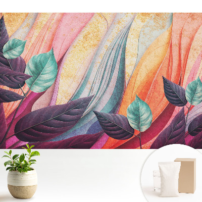 Fototapeta z nadrukiem na flizelinie Kolorowe liście abstrakcyjne tło