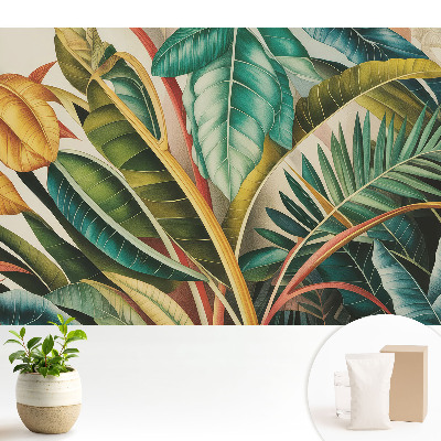 Tapeta fotograficzna flizelinowa Kolorowe liście w nowoczesnym stylu