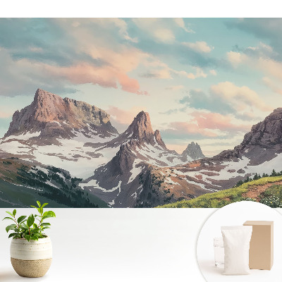 Fototapeta do salonu Malownicze górskie pejzaże z chmurami