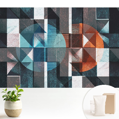 Tapeta fotograficzna flizelinowa Geometryczny wzór ożywiony dynamicznymi kolorami