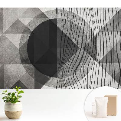 Fototapeta do salonu Stylowe geometryczne wzory w odcieniach szarości