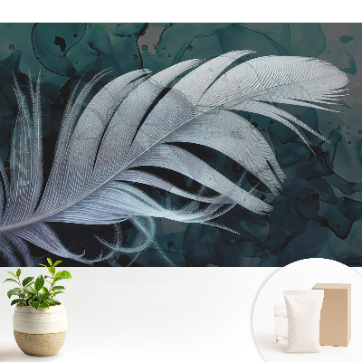 Nowoczesna fototapeta na wymiar Delikatne pióro na abstrakcyjnym tle