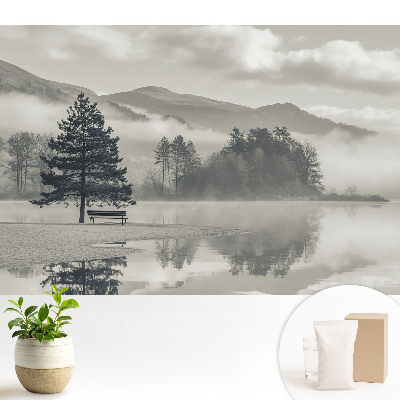 Tapeta fotograficzna flizelinowa Urokliwa mgła nad jeziorem w stylu klasycznym