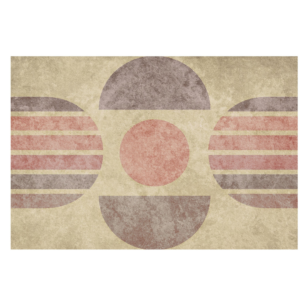Fototapeta flizelinowa do salonu Retro geometryczny wzór pastelowe kolory
