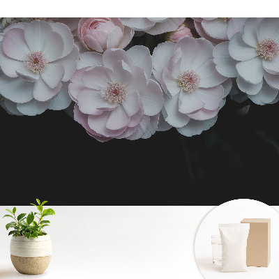 Tapeta fotograficzna flizelinowa Romantyczne kwiaty w subtelnych barwach