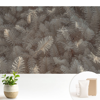 Fototapeta na wymiar do sypialni Szron na roślinach i delikatny blask