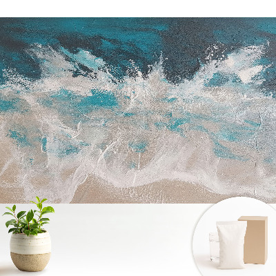 Fototapeta flizelinowa do salonu Abstrakcja fal morskich energia dynamika