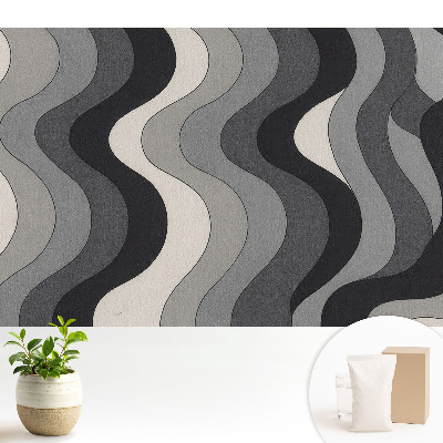 Fototapeta do salonu Nowoczesny falujący wzór w odcieniach szarości