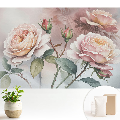 Fototapeta z nadrukiem na flizelinie Romantyczne kwiaty klasyczna elegancja delikatność