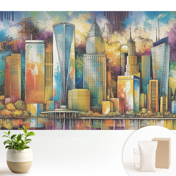 Fototapeta na wymiar do sypialni Kolorowe wieżowce miasta energia