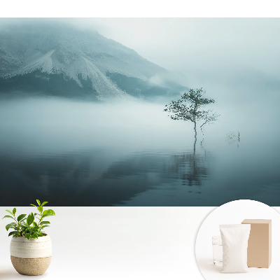 Nowoczesna fototapeta na wymiar Samotne drzewo w porannej mgle