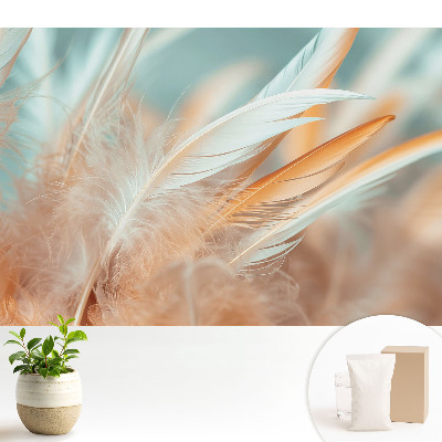 Nowoczesna fototapeta na wymiar Pastelowe pióra w harmonii