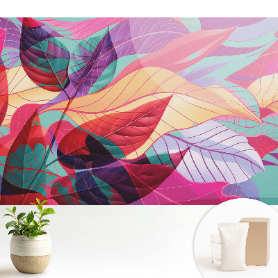 Fototapeta do salonu Kolorowe liście w abstrakcyjnym stylu