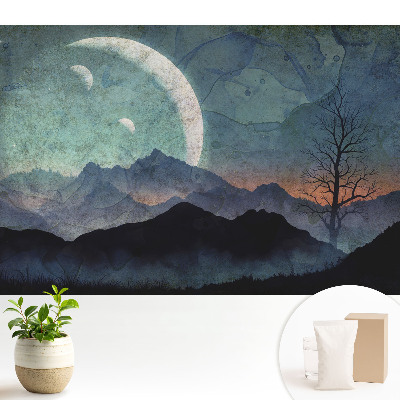Fototapeta na wymiar do sypialni „Tajemnicze góry i księżyce”