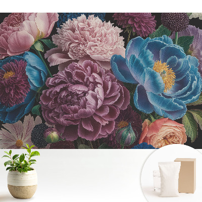 Fototapeta do salonu Kwiatowy wzór pełen barw