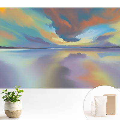 Tapeta fotograficzna flizelinowa z motywem harmonijnego pejzażu w kolorach odbicia wody