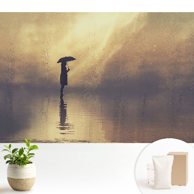 Tapeta fotograficzna flizelinowa Postać w deszczu blask harmonii