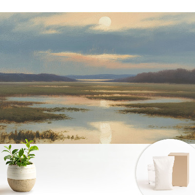 Fototapeta Zachód słońca nad polami