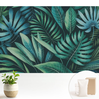 Tapeta fotograficzna flizelinowa Liście tropikalne harmonijne wzory