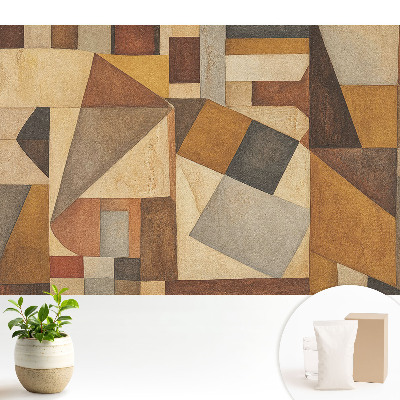 Fototapeta z nadrukiem na flizelinie Geometryczne formy i ciepłe kolory