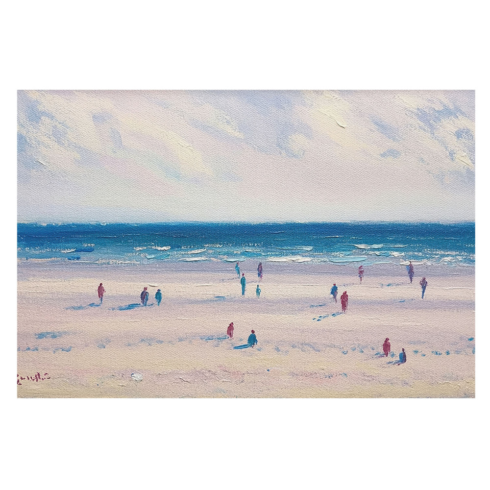 Nowoczesna fototapeta na wymiar Rozległa plaża pastelowa nostalgia