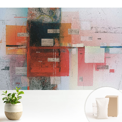 Tapeta fotograficzna flizelinowa Kolory i kształty w abstrakcyjnym stylu