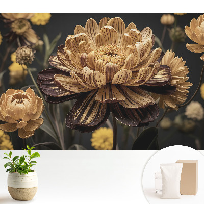 Fototapeta z nadrukiem na flizelinie Kwiaty w klasycznym stylu