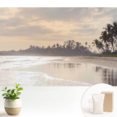 Tapeta fotograficzna flizelinowa Spokojna plaża z palmami