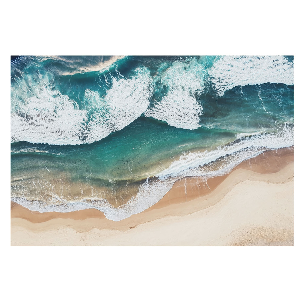 Fototapeta na wymiar do sypialni Oceaniczne fale i złota plaża